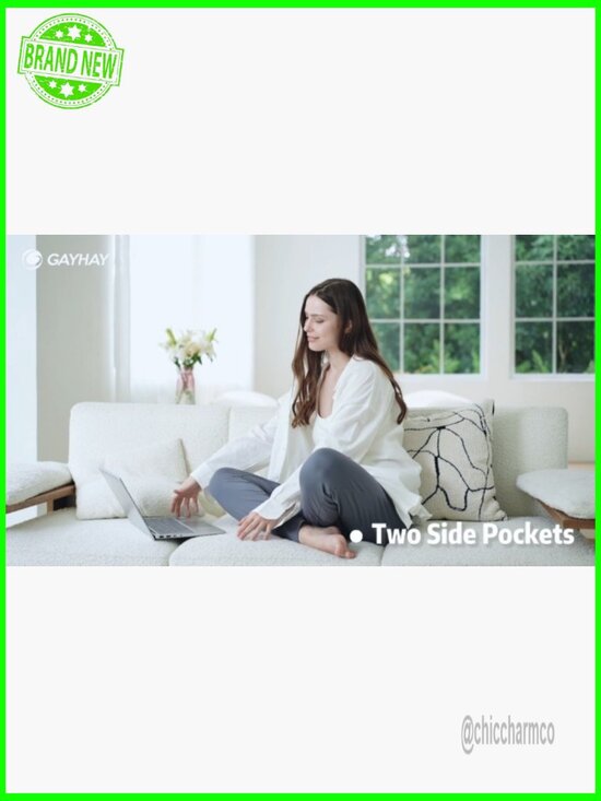 High Rise Sweatpants with Pockets, 27" Inseam, Polyester Spandex Blend - Picture 7 of 7